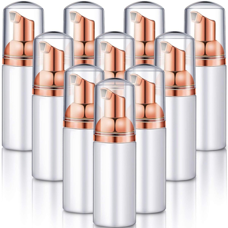 10PCS Foaming Pump Bottles Plastic Mini Foam Sispensing Refill Bottle 60ml