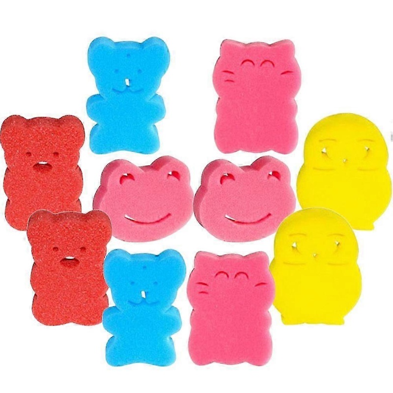 10pcs Soft Baby Bath Sponges for Gentle Skin Care – Skin-friendly Body Scrubbers