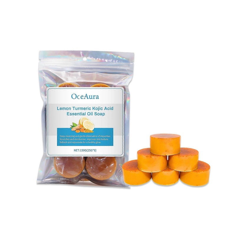 2025 Latest Model  Lemon Turmeric Essential Oil Soap Cleans Skin Pores