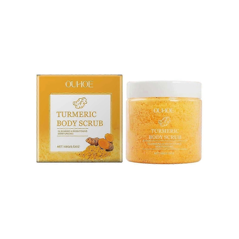 Turmeric Body Scrub Moisturizing and Exfoliating Body, Face, Hand, Foot Scrub, Nourishes Skin, Deep Cleansing Body Exfoliator