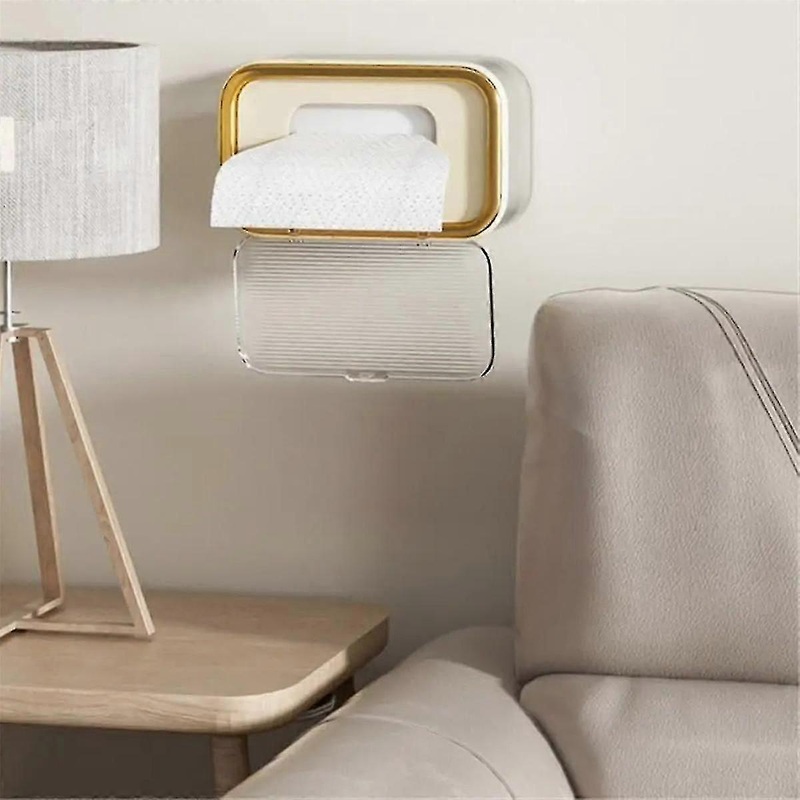 Wall Mounted Wet Wipes Dispenser with Easy Open Spring Plate Large Capacity Dustproof Seal
