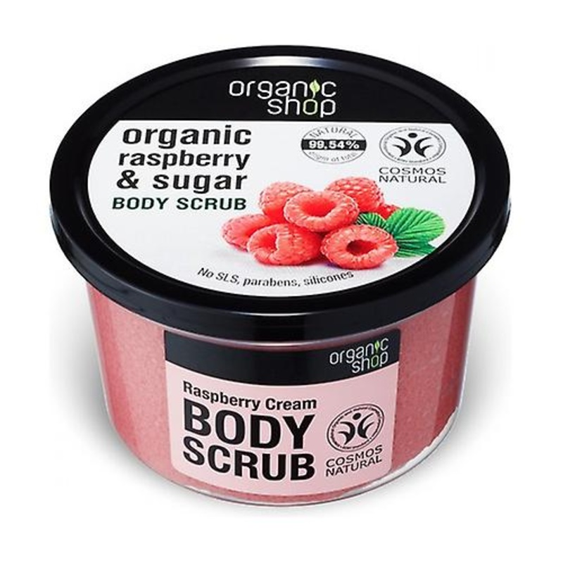 Thick raspberry organic body scrub (bdih) 250 ml
