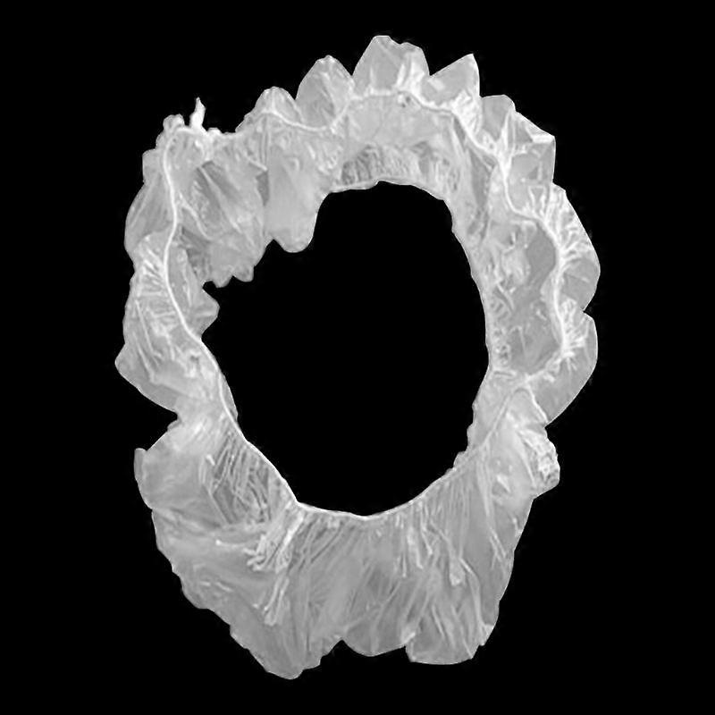 100Pcs Disposable Steering Wheel Cover Sleeve Plastic Clear with Elastic Trims