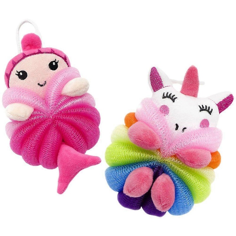 2pcs Shower Scrubber Balls Kids Bath Cleaning Scrubbers Bath Exfoliating Scrubbers