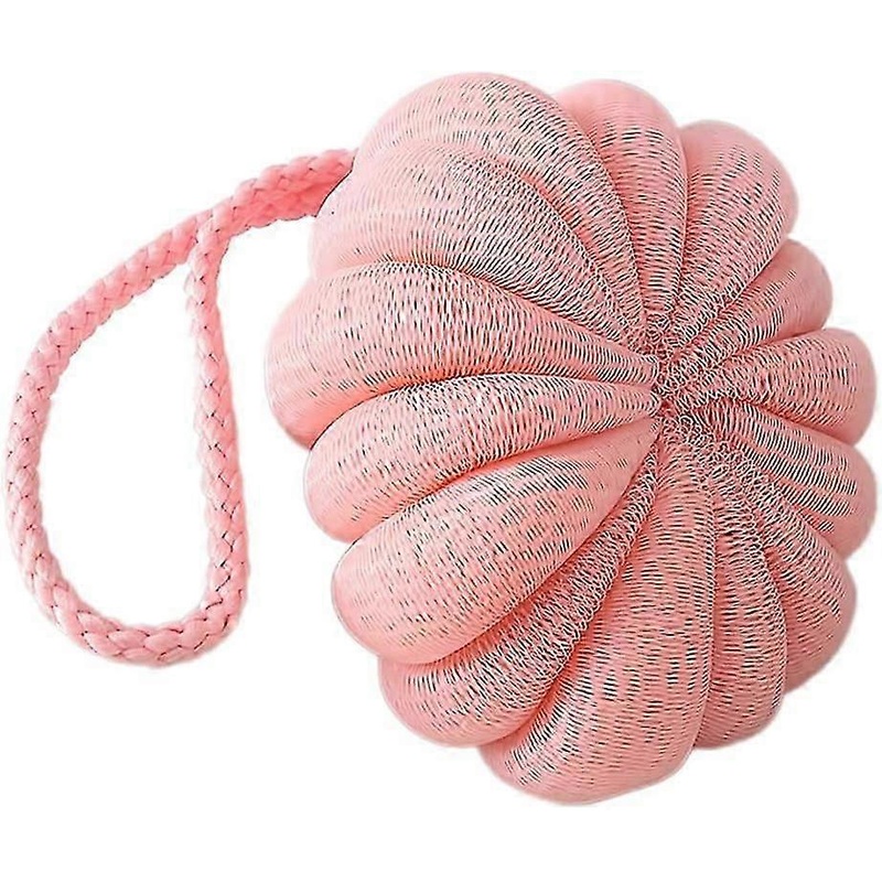 Pack Exfoliating Bath Sponge, Bath Ball, Bath Flower, Massage Sponge, Loofah Sponge (Pink)