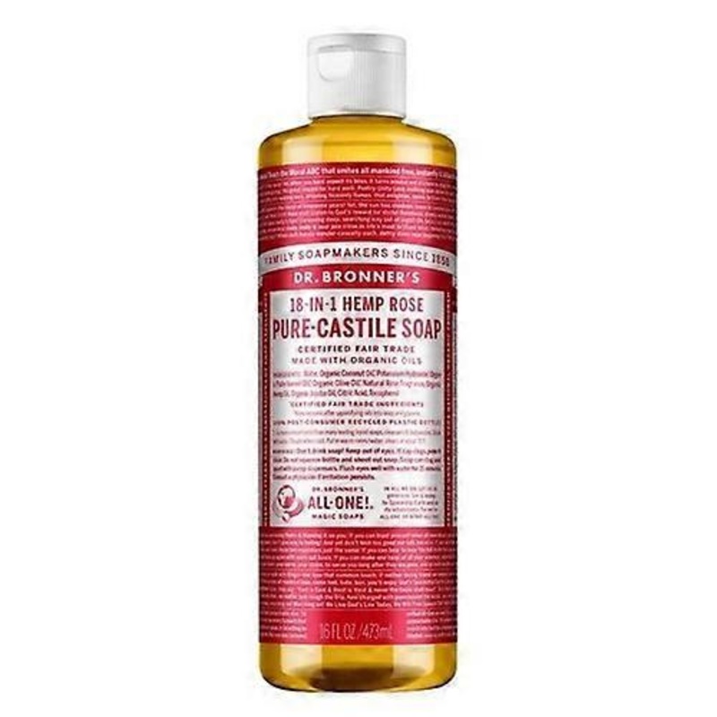 Pure Castile Liquid Soap Rose, 473 Ml by Dr.Bronner’s