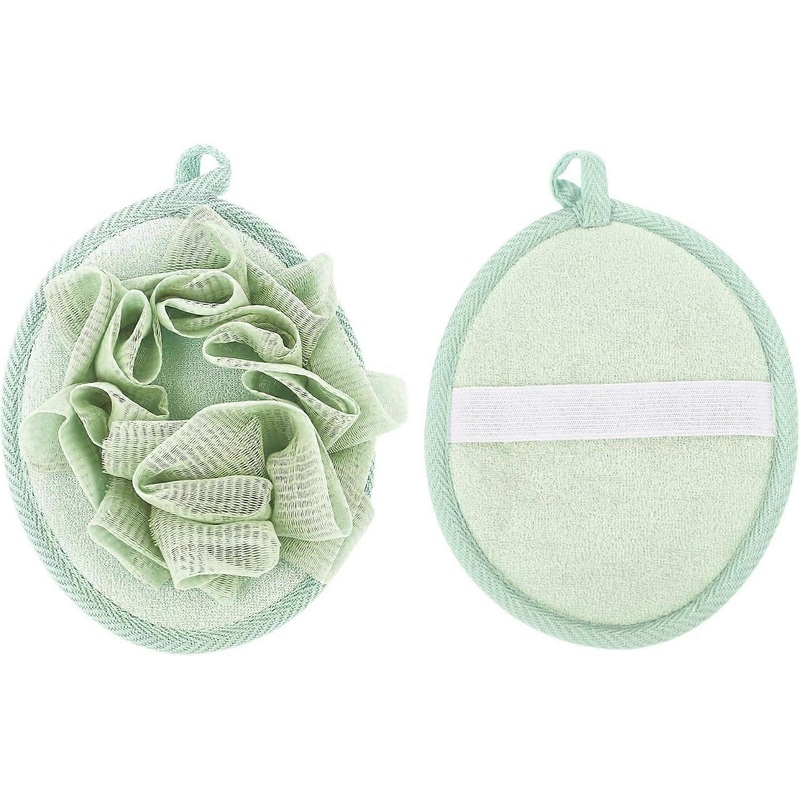 1 PC Exfoliating Mesh Pouf Sponge Scrubbers Use in Shower Scrub Bath Ball (Green)
