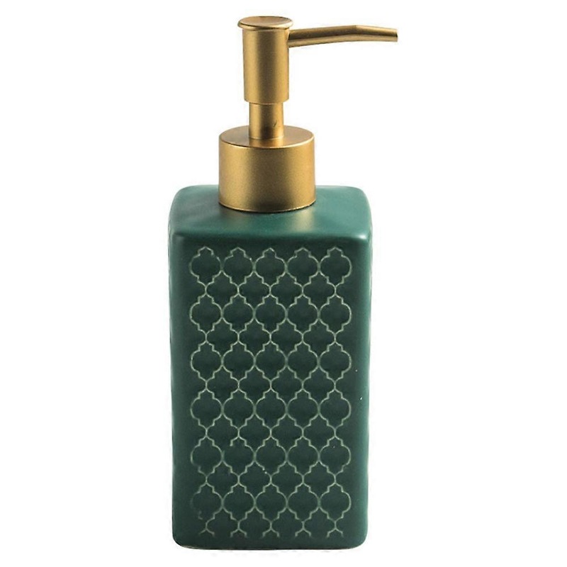 360ml Ceramic Bathroom Refillable Pump Bottle for Hand Soap Shampoo Body Wash