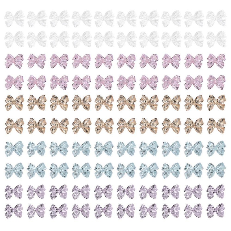 Resin Bow Nail Decoration, Butterfly Bowknot Nail Charms