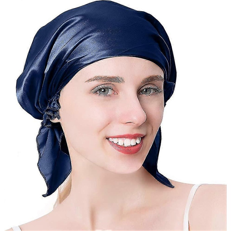 100% Mulberry Silk Sleep Cap Adjustable Satin Bonnet Sleep Cap Women Night Gift