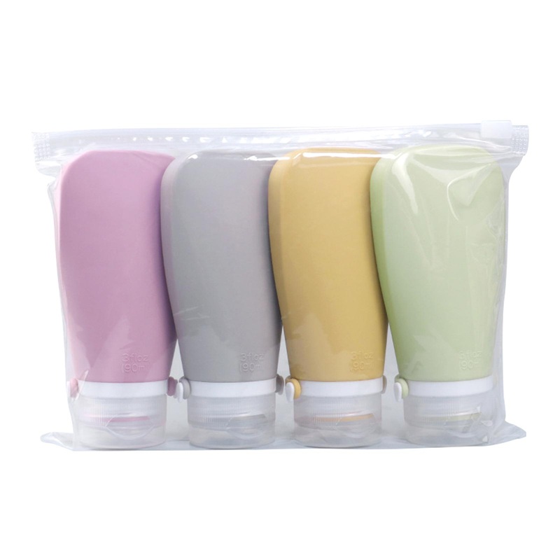 60ml/90ml Silicone Dispensing Bottle for Travel Reusable Liquid Soaps Storage Bottle for Body Lotion