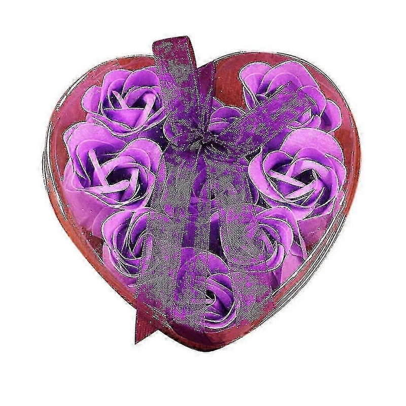 9pcs Scented Rose Soap Petals for Wedding Gift & Bath Decor