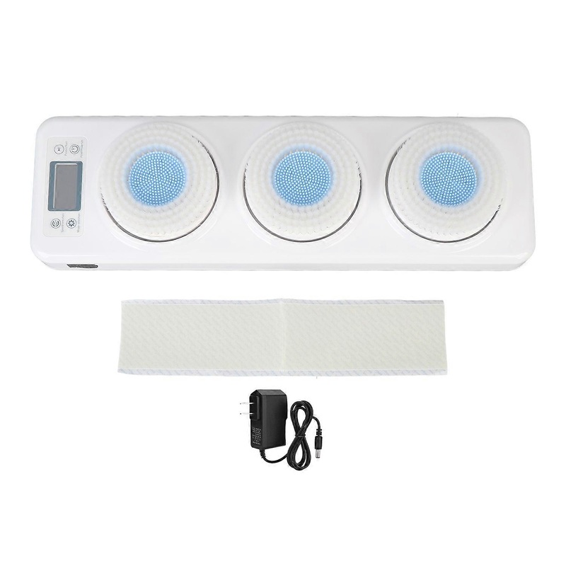 Wall Mounted Body Brush Deep Cleansing Electric Body Brush Back Scrubber with 3 Rotating Brush Heads
