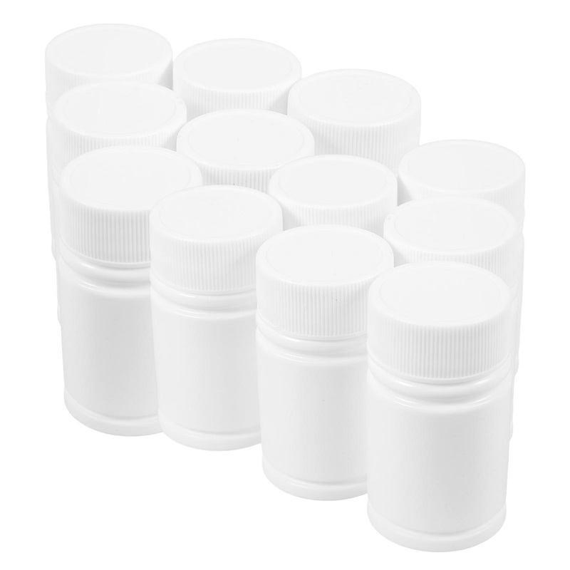 White HDPE Medicine Bottle with Screw Cap for Storage 20ml
