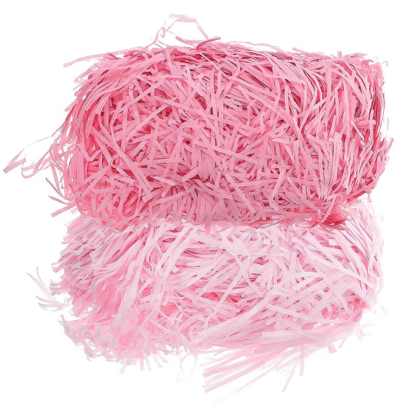 10Packs Pink Paper Shreds Box Filler for Decoration Gift Basket Stuffing