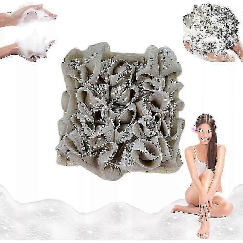 2 in 1 Bath Loofah Sponge – Khaki