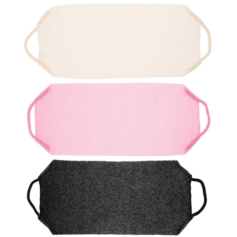 3Pcs Household Shower Towels Convenient Back Scrubbing Towels Body Bath Wash Towels