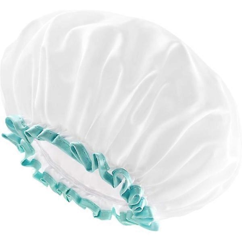 1 pc Shower Cap for Women and Girls, Reusable, Large, Waterproof