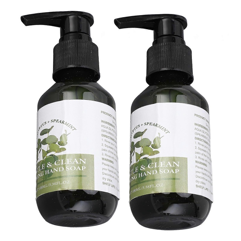2 Pcs 100ml Foaming Hand Soap Eucalyptus Spearmint Gentle Cleaning Moisturizing Foam Hand Wash
