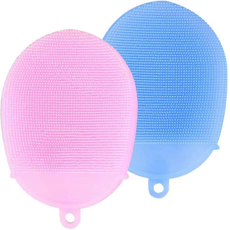 2024Soft Silicone Body Brush,2Pcs Body Massage Brush, Spa Massage Scrubber, Body Wash Bath Shower Glove