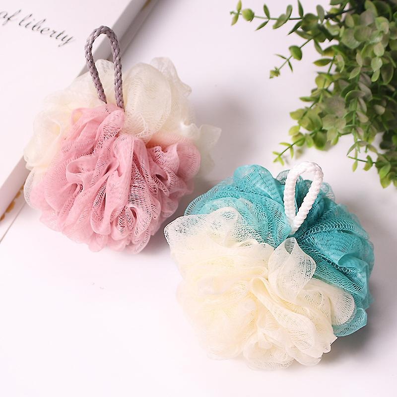 Set Of 2 Shower Flowers, Natural Bath Sponge, Natural, Eco-friendly And Recycled Shower Flower, Body Brush, Bath Rose And Tub And Shower Accessories (