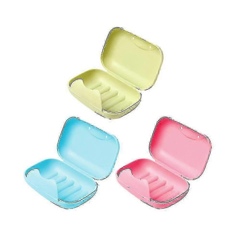 Waterproof Soap Box – 3pcs Leakproof Soap Box With Locking Cover For Soap Storage