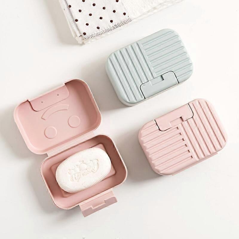 2-Pack Soap Dish Travel Soap Box Soap Container Perfect for Gift, Travel (Green  Pink)