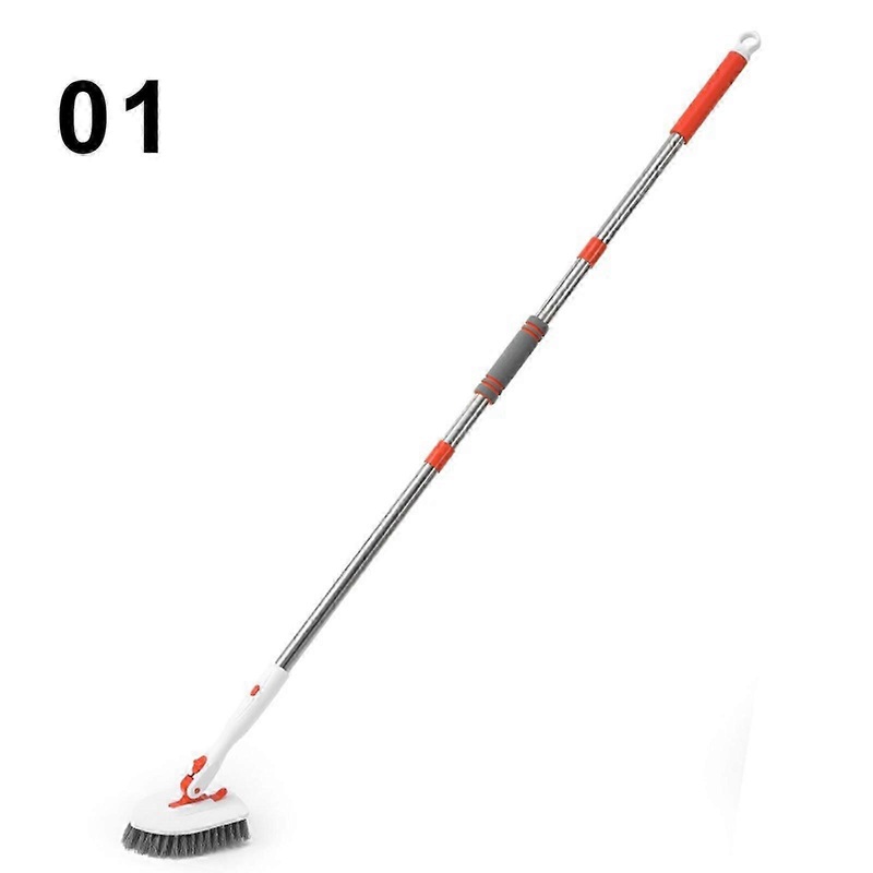 Tile Tub Shower Scrubber, Cleaning Brush with 135cm Long Handle,Detachable Stiff Bristle Scrub Brush for Cleaning Kitchen Wall