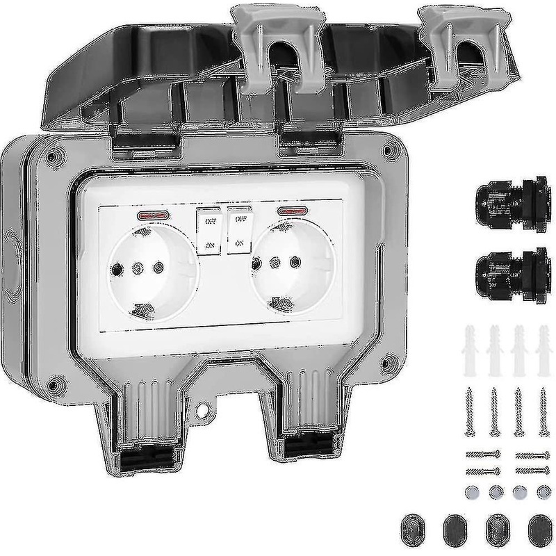 Waterproof Wall Outlet Ip66 Outdoor Waterproof Outlet With Switch, Waterproof