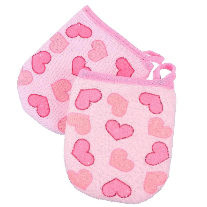 1 Set 2pcs Lovely Shower Gloves Baby Bathing Gloves Children Bath Towels