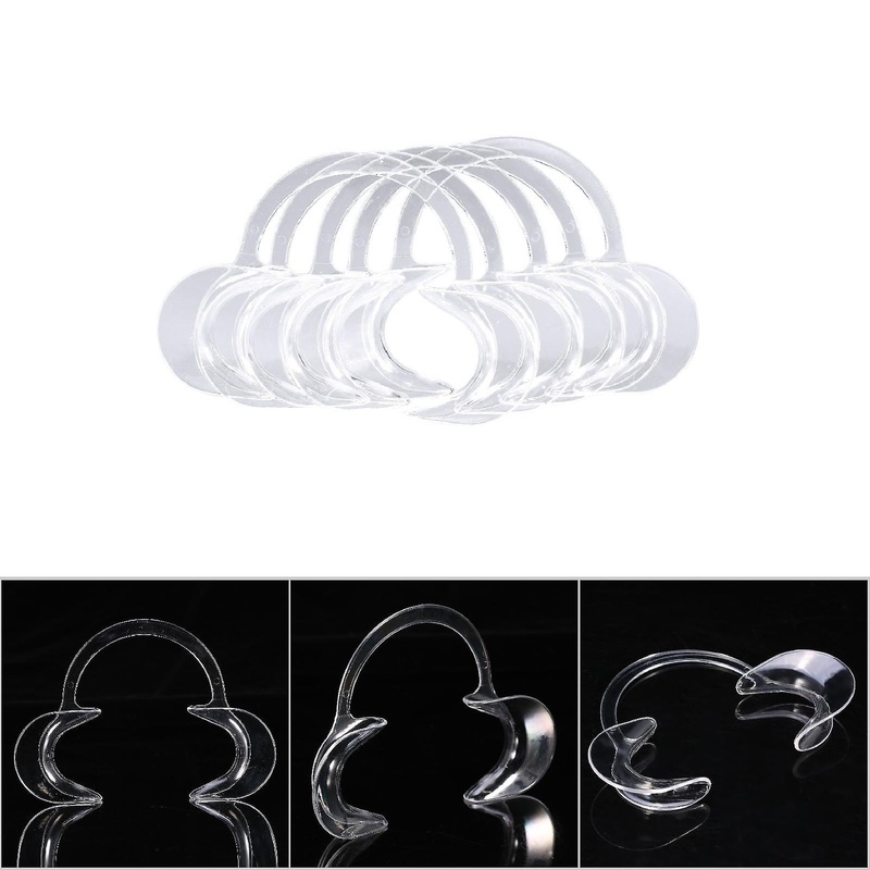 10 pcs Mouth Opener for Teeth, Disposable, Clear C-Type, Transparent, Large