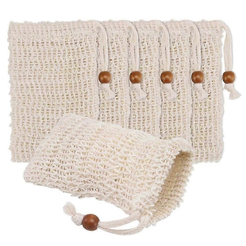 suitable for 40 Pack Soap Exfoliating Bags,Soap Saver Made Sisal Mesh Soap Bag Bar Soap Bag with Drawstring suitable for-FO  SHAN  RAN  WANG