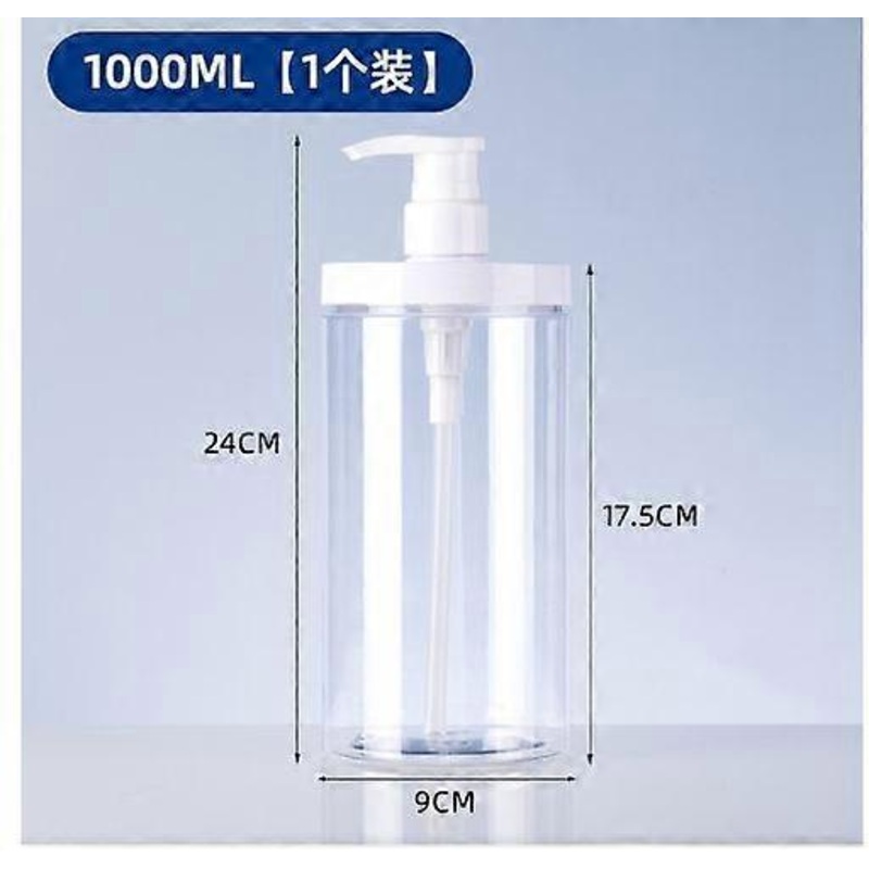 Travel Dispenser Bottles for Body Wash Shampoo Lotion Leakproof Refillable Containers for Toiletries Portable Pump Bottles for Vacation Gym 1000ml