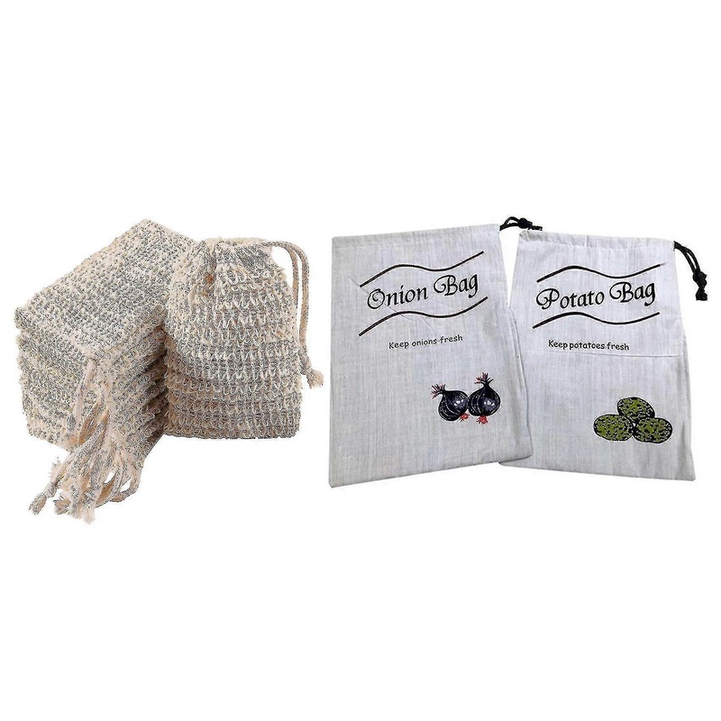 12 Pack Soap Exfoliating Bag Soap Saver Sisal Mesh Mesh Soap Bags PXCL