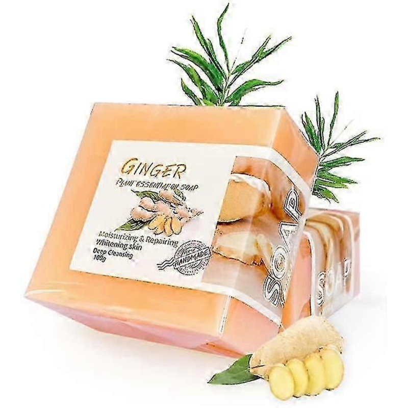 2025 2pcs Lymphatic Detox Organic Ginger Soap,ginger Lymphatic Drainage,natural Organic Ginger Soap For Swelling And Pain Relief, For All Skin Types