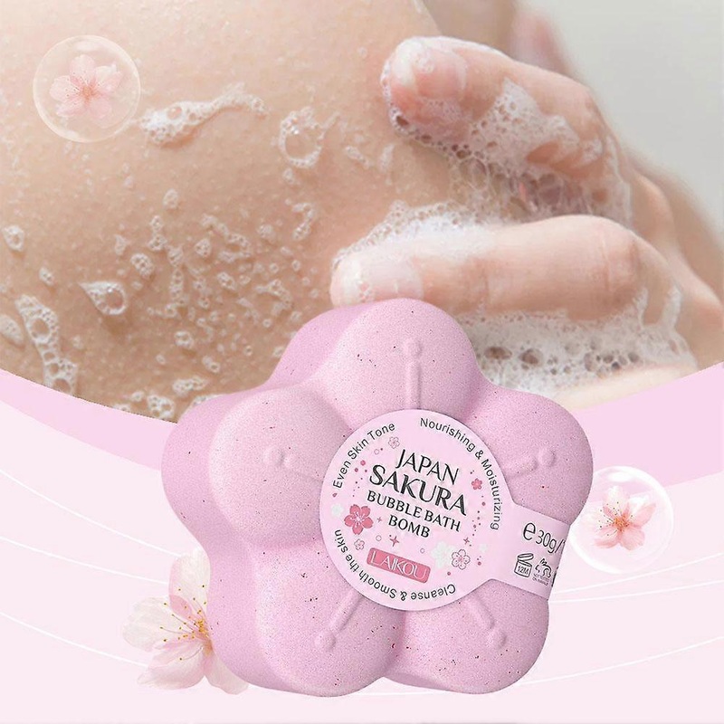 Sakura-Bath Bomb CherryBlossom Bath Salt Ball Body Cleansing Moisturising