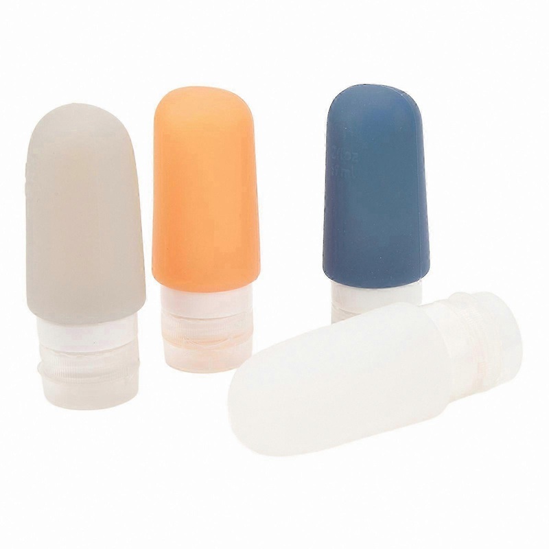 Soft Silicone Travel Bottles 4 Pack 59ml Eco-Friendly Portable Containers for Lotion Shower Gel Shampoo