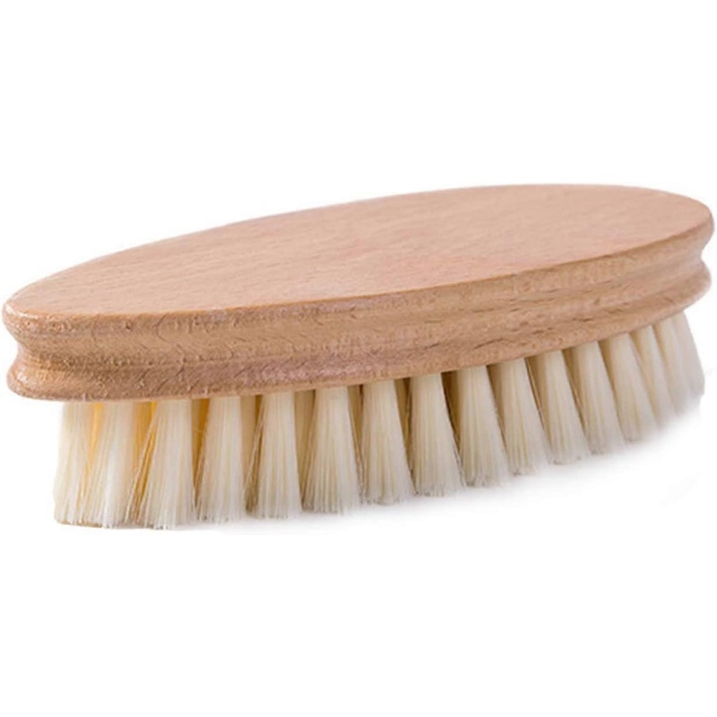 Wooden Clothes Brush with Soft Fiber Wool, Durable Scrubbing Hand Brush Household Cleaning Tool