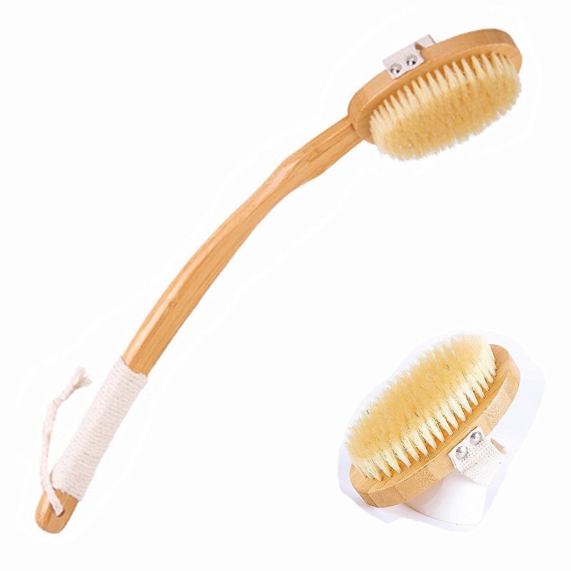 18.7″ Detachable Long-Handled Body Brush with Soft Bristles for Easy Cleaning and Shower Use