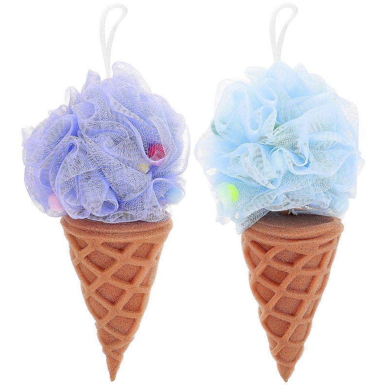 2Pcs Household Loofah Sponges Adorable Shower Sponges Portable Shower Loofahs Home Accessory