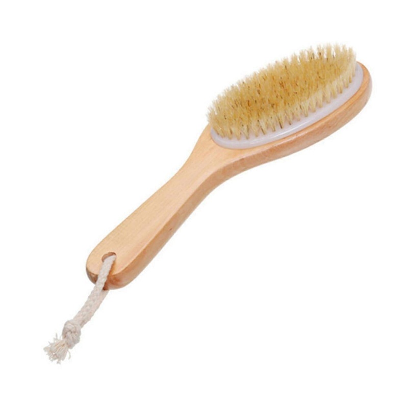 Wooden Body Massage Bath Brush for Deep Tissue Relaxation, Natural Bristles, Ergonomic Handle, Spa-Quality Design
