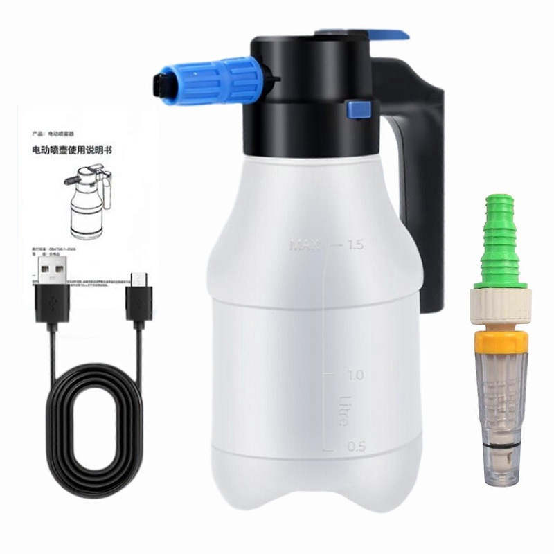 1.5 Liters Car Electric Foaming Sprayer Kit for Home Cleaning and Garden Use