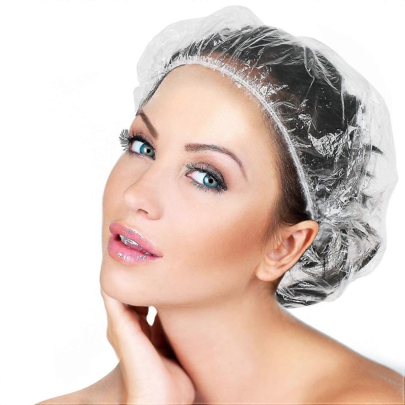 100 Pcs Disposable Shower Caps .waterproof Thickening Elastic Bath Cap. Hair Caps For Women Spa Home -Suzuka