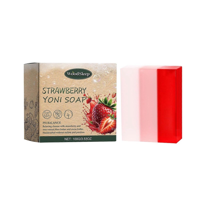 2025 Latest Model  Strawberry Scented Soap, Gentle Cleansing Itchy Deodorant Body Care Soa