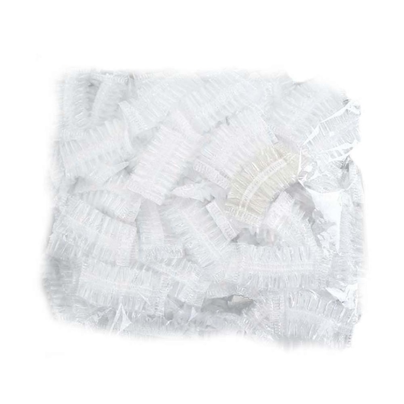100 Pcs Transparent Earcap Hair Dye Disposable Shampoo Waterproof Plastic