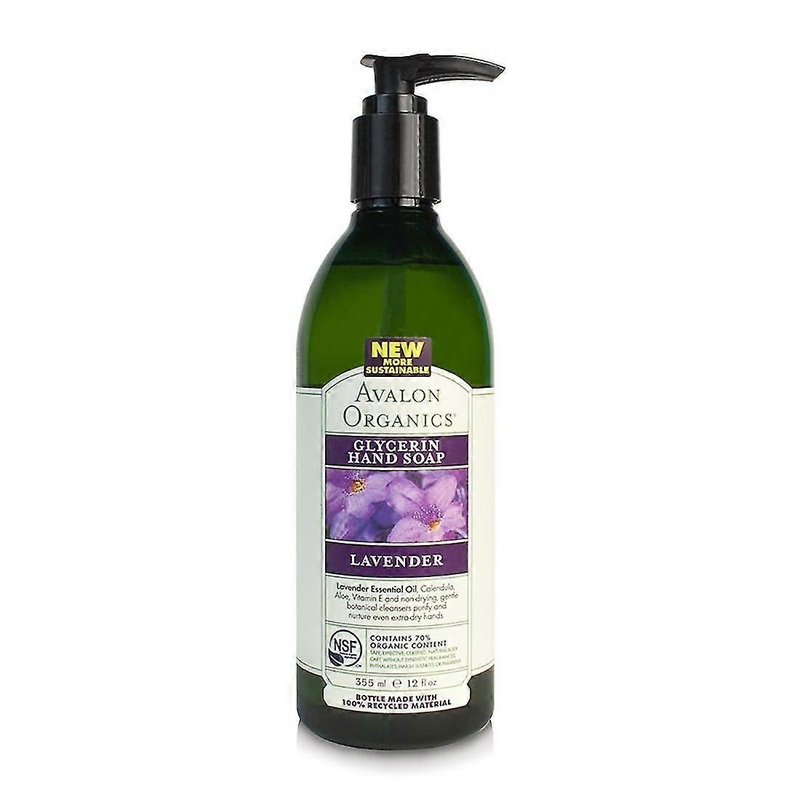 Organic Glycerin Hand Soap in Soothing Lavender Scent, 12oz (355ml) Bottle for Gentle and Effective Cleansing
