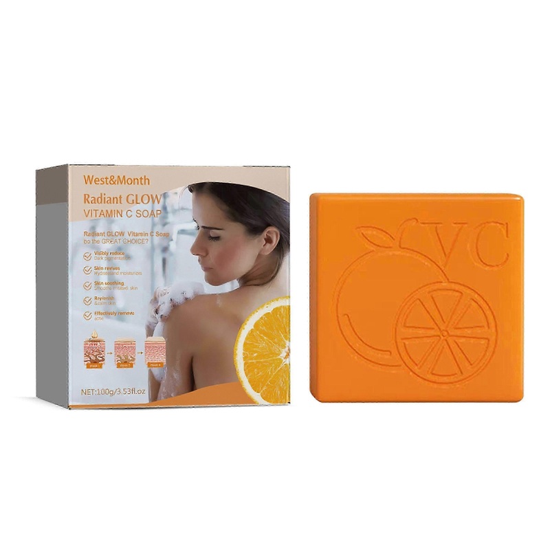 2025 Radiant Glow Vitamin C Soap, Brightening Moisturizing Bath Cleansing Soap