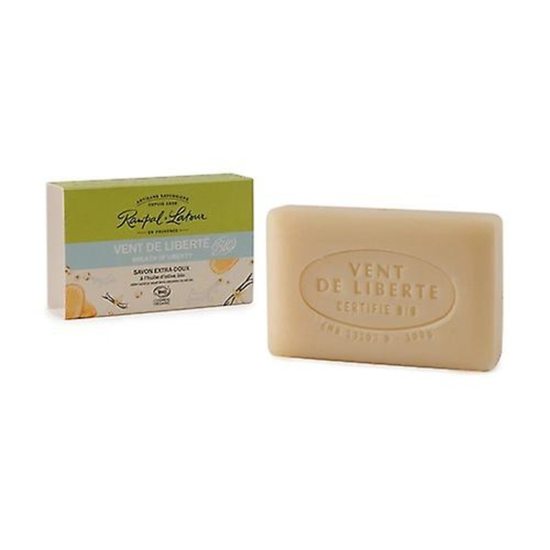Vent de Libert soap, vanilla touch, in ORGANIC olive oil 100 g