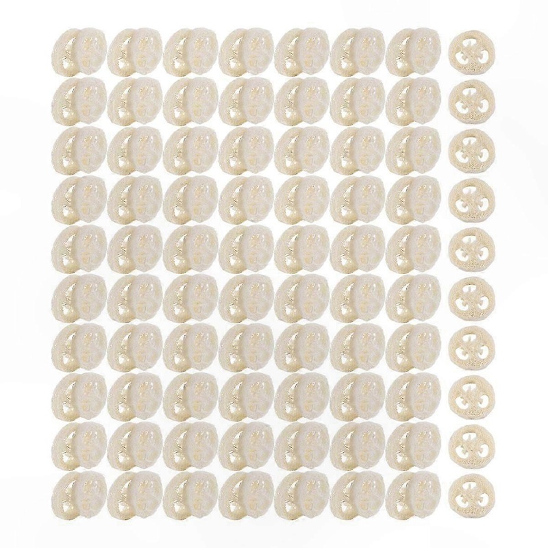 150 Pieces Organic Loofah Discs Handcrafted Soap Saver Scrubber Pads