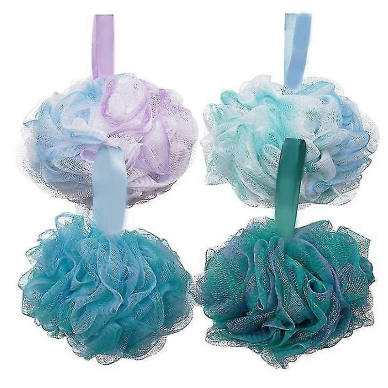 Shower Bath Sponge Shower Loofahs Balls Set Of 4